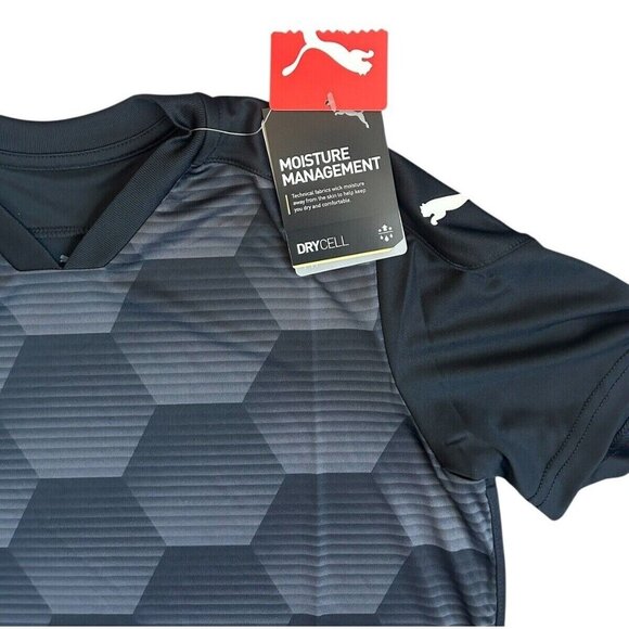 Puma Boys Team Final 21 Graphic Jersey Black/Asphalt UK 13-14Y/ US L - Picture 3 of 6